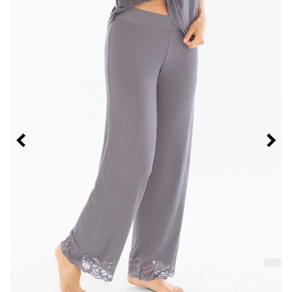 Soma NEW Camellia Lace Pajama Pant In Excalibur Grey Size L - Picture 2 of 16